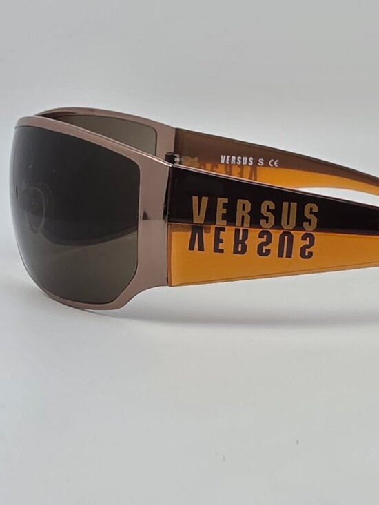 Versus by Versace Mod. 5035 1045/73 Bronze Frame Brown Lens Shield Sunglasses main image 8